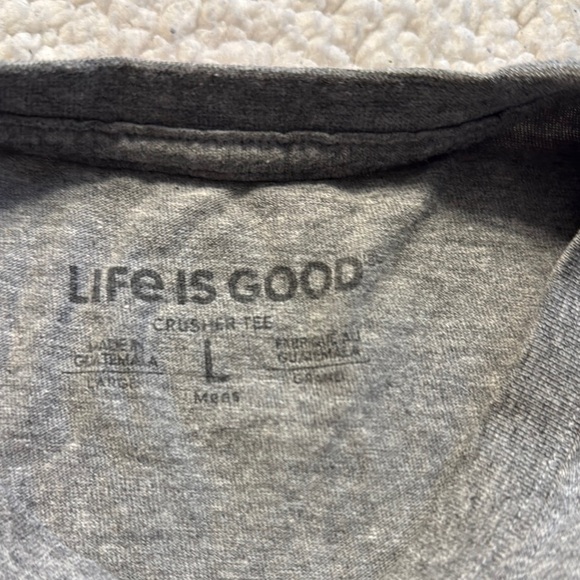 Life Is Good Gray Born To Ride Short Sleeve Tee - Picture 2 of 4